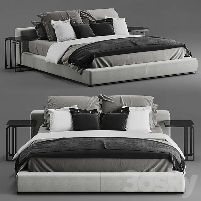 Flexform Groundpiece bed 3DModel Flexform Groundpiece bed 3DModel