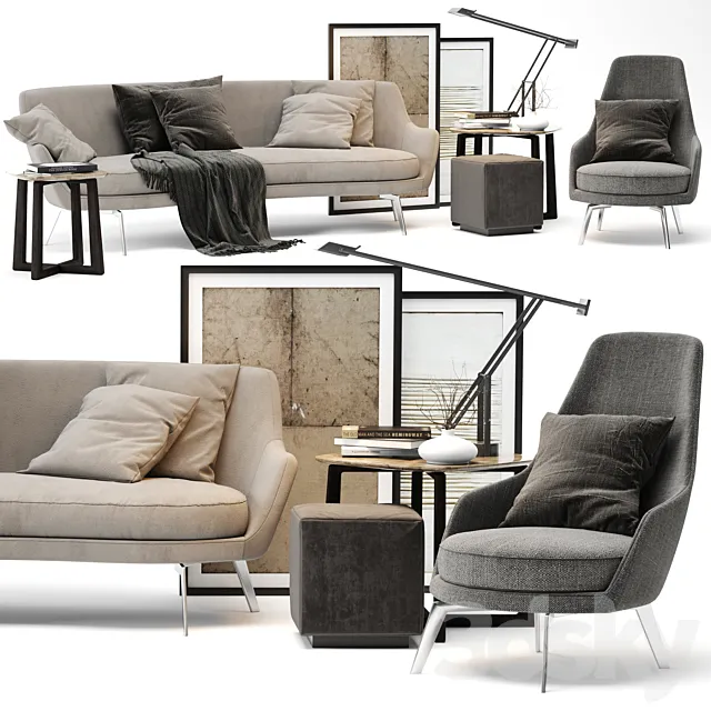 Flexform guscio 3DModel Flexform guscio 3DModel