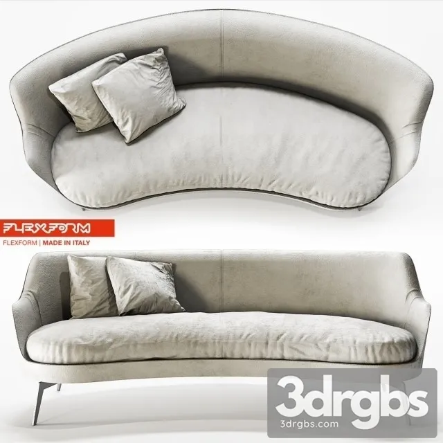 Flexform Guscio Sofa 01 3D Model Download Flexform Guscio Sofa 01 3D Model Download