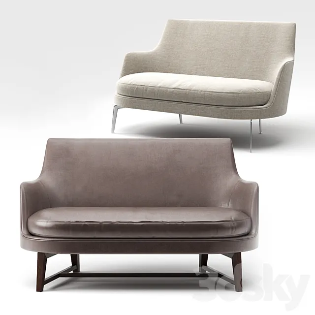 Flexform Guscio Sofa 3D Model