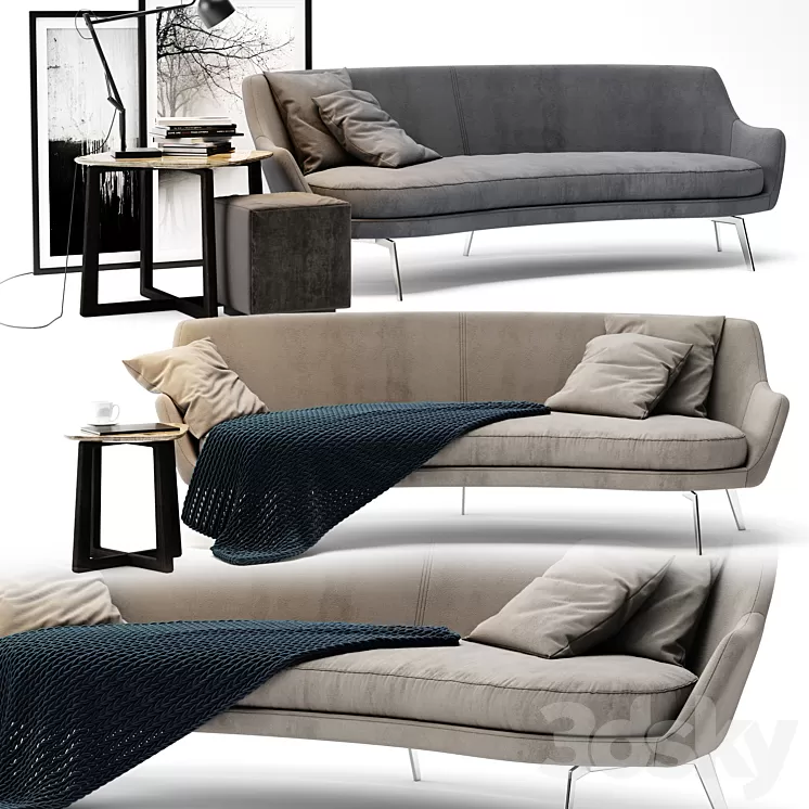 Flexform Guscio Sofa 3D Model