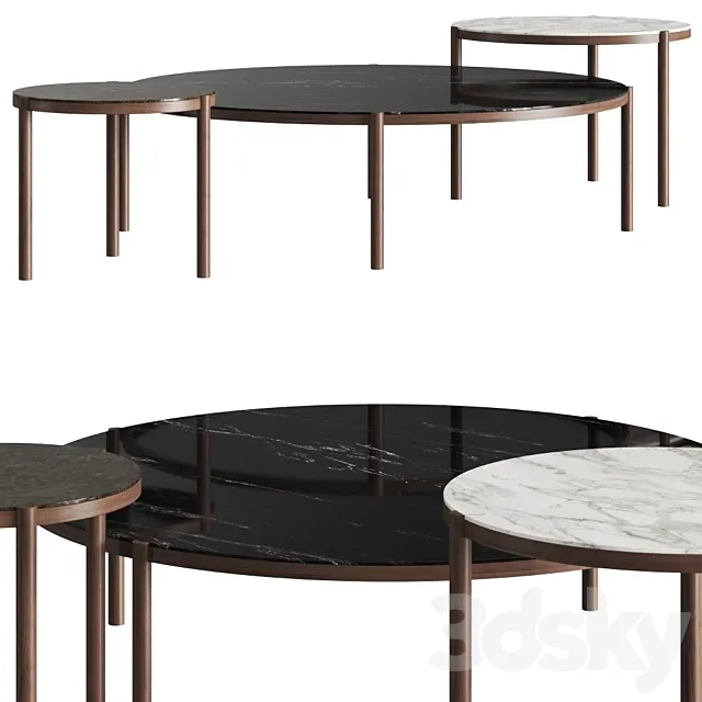Flexform Gustav Coffee Tables 3D Model Flexform Gustav Coffee Tables 3D Model