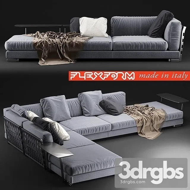 Flexform Halley Sofa 3D Model Download Flexform Halley Sofa 3D Model Download