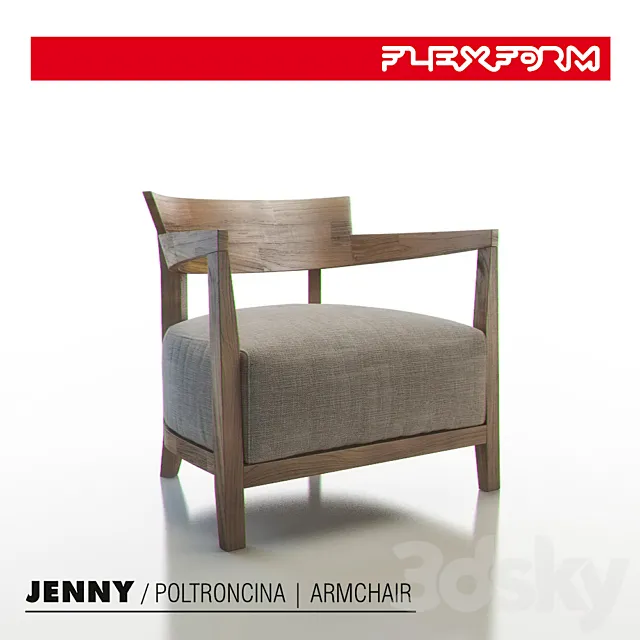 FLEXFORM – JENNY Armchair 3D Model FLEXFORM – JENNY Armchair 3D Model