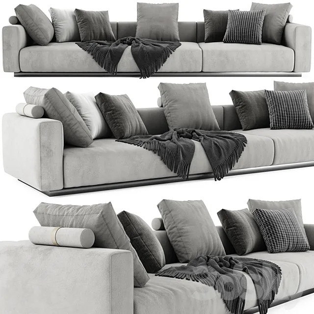 Flexform Lario 3 Seater 3DModel Flexform Lario 3 Seater 3DModel