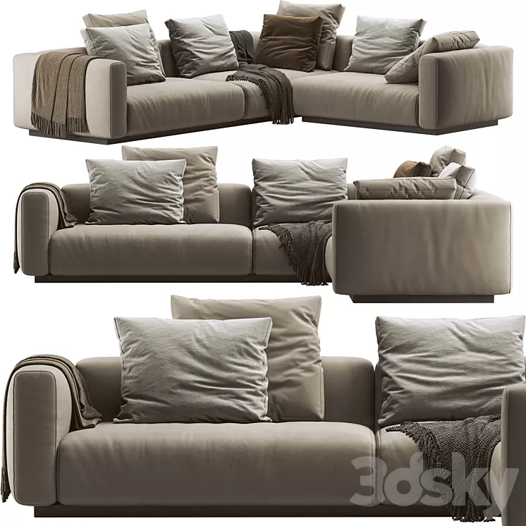 Flexform Lario Sofa 3D Model Free Download