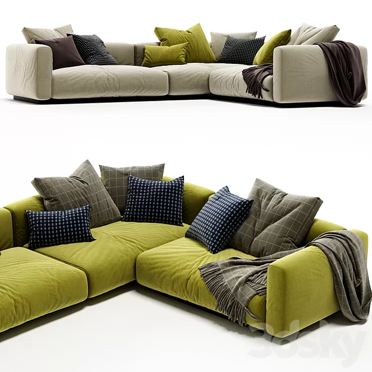 Flexform Lario Sofa 3D Model Free Download
