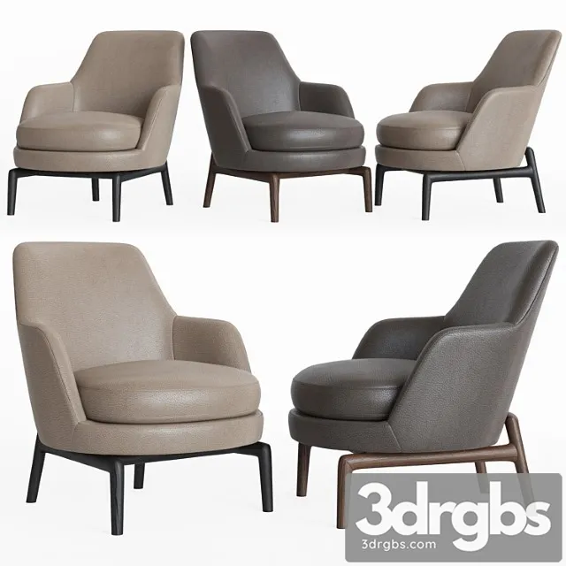 Flexform leda armchair 3D Model Download