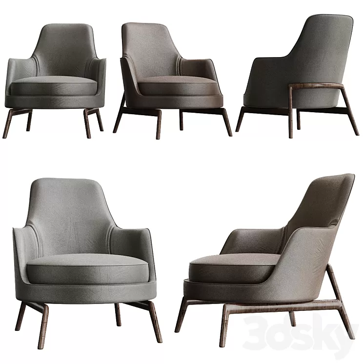 Flexform Leda Armchair 3D Model