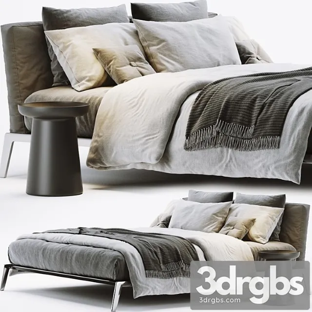 Flexform lifesteel bed_3 2 3D Model Download Flexform lifesteel bed_3 2 3D Model Download