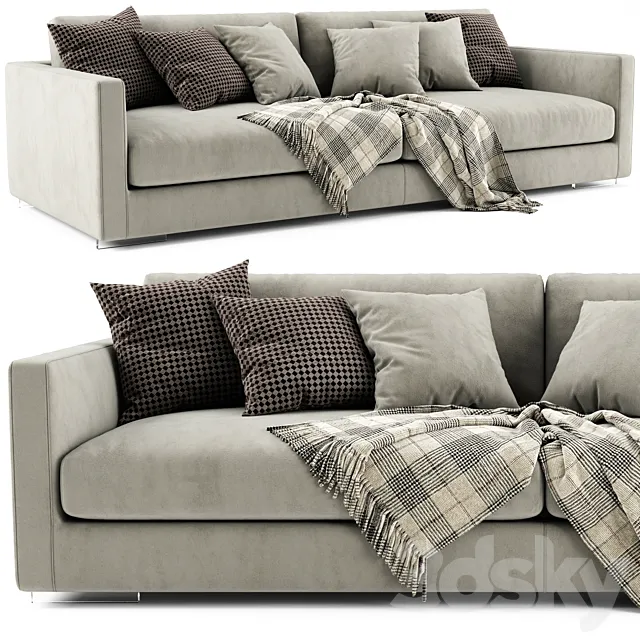Flexform Magnum 2 Seats Sofa 3D Model Flexform Magnum 2 Seats Sofa 3D Model