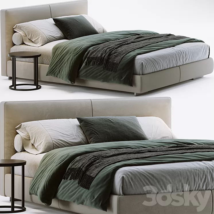Flexform Magnum Bed 3D Model Free Download