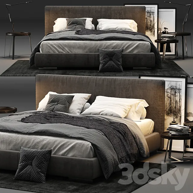 Flexform Magnum Bed 3DModel Flexform Magnum Bed 3DModel