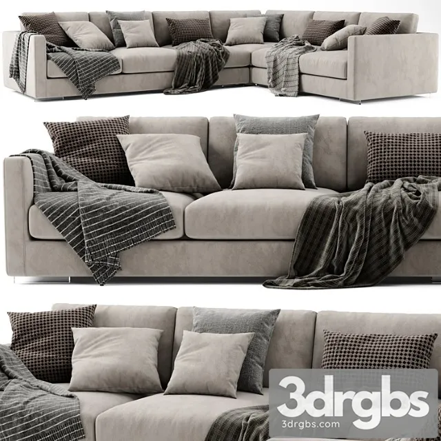 Flexform Magnum L Shaped Sofa 3D Model Download Flexform Magnum L Shaped Sofa 3D Model Download