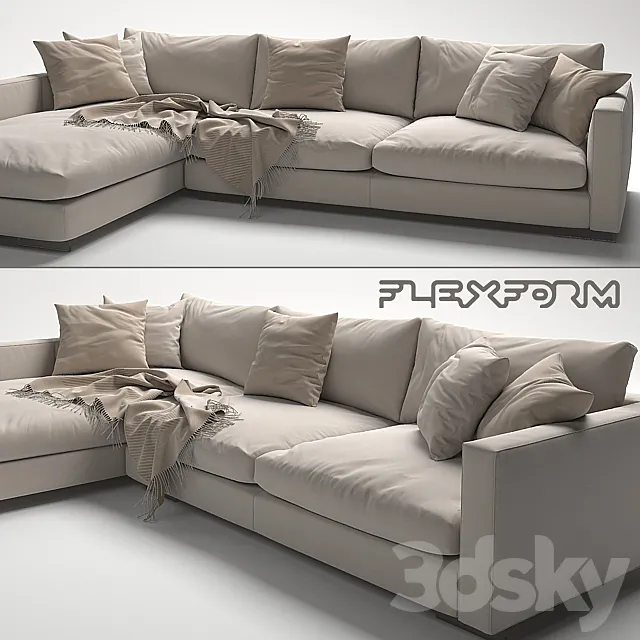 Flexform Magnum Sofa 3D Model Flexform Magnum Sofa 3D Model