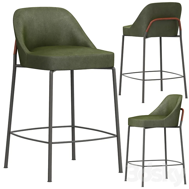 Flexform marley stool 3D Model Free Download