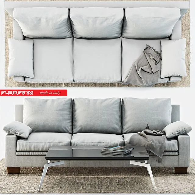 Flexform MAXIMDUE 3D Model Flexform MAXIMDUE 3D Model