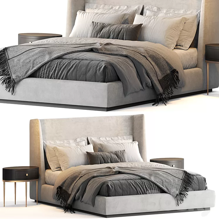 Flexform Midnight Bed 3D Model Free Download