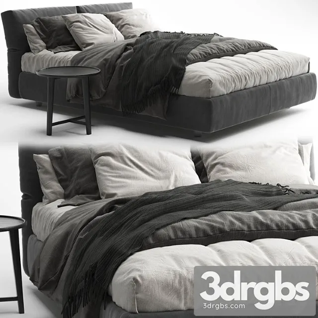 Flexform newbridge soft bed 2 3D Model Download Flexform newbridge soft bed 2 3D Model Download