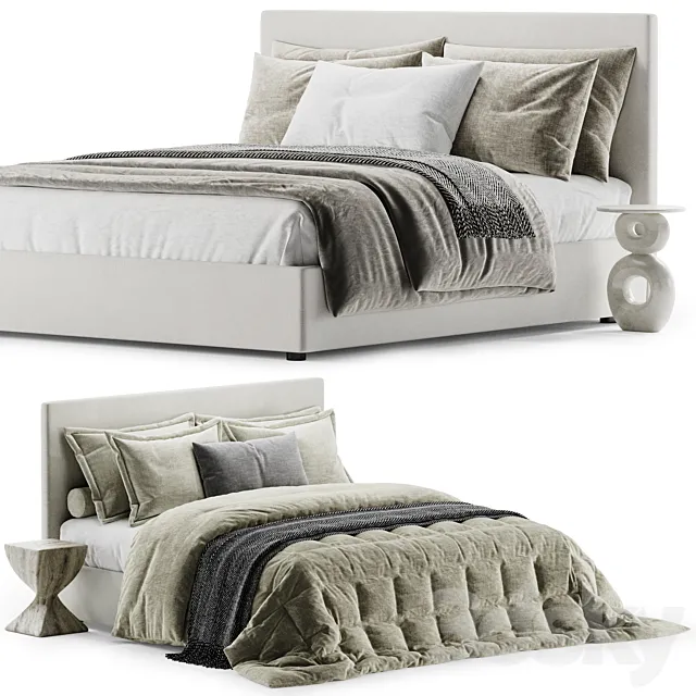 Flexform Oltre Bed 3D Model Flexform Oltre Bed 3D Model