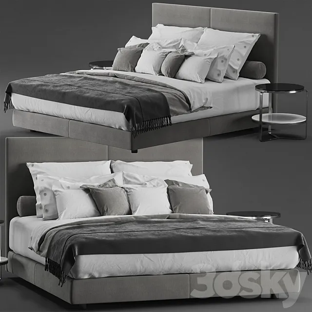 Flexform Oltre Bed 3DModel Flexform Oltre Bed 3DModel