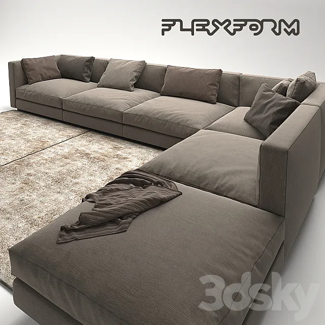 Flexform Pleasure 3 3DModel Flexform Pleasure 3 3DModel