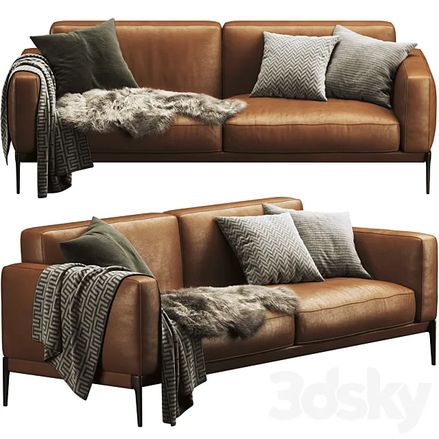 Flexform Romeo Compact Sofa 3D Model