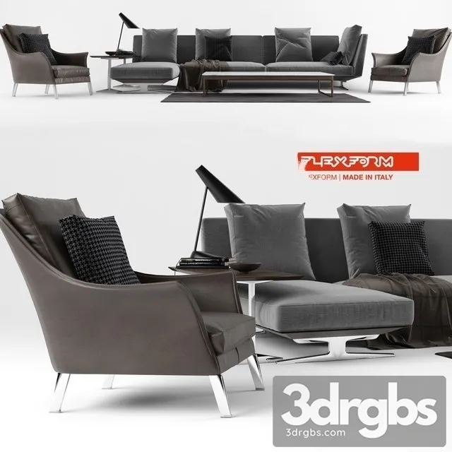 Flexform Set 01 3D Model Download Flexform Set 01 3D Model Download