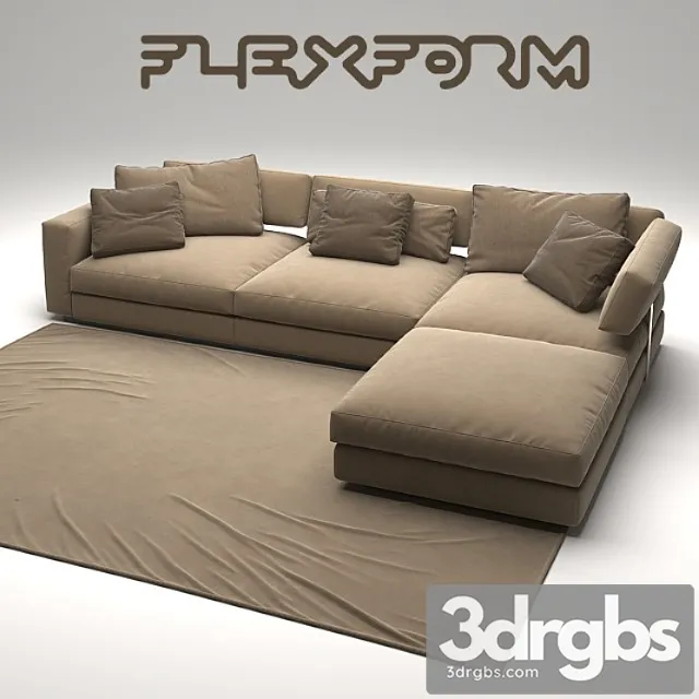 Flexform Sofa 5 3D Model Download Flexform Sofa 5 3D Model Download