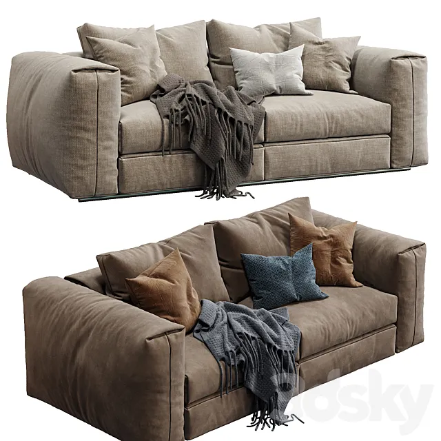 Flexform Sofa Asolo (2 color version) 3D Model