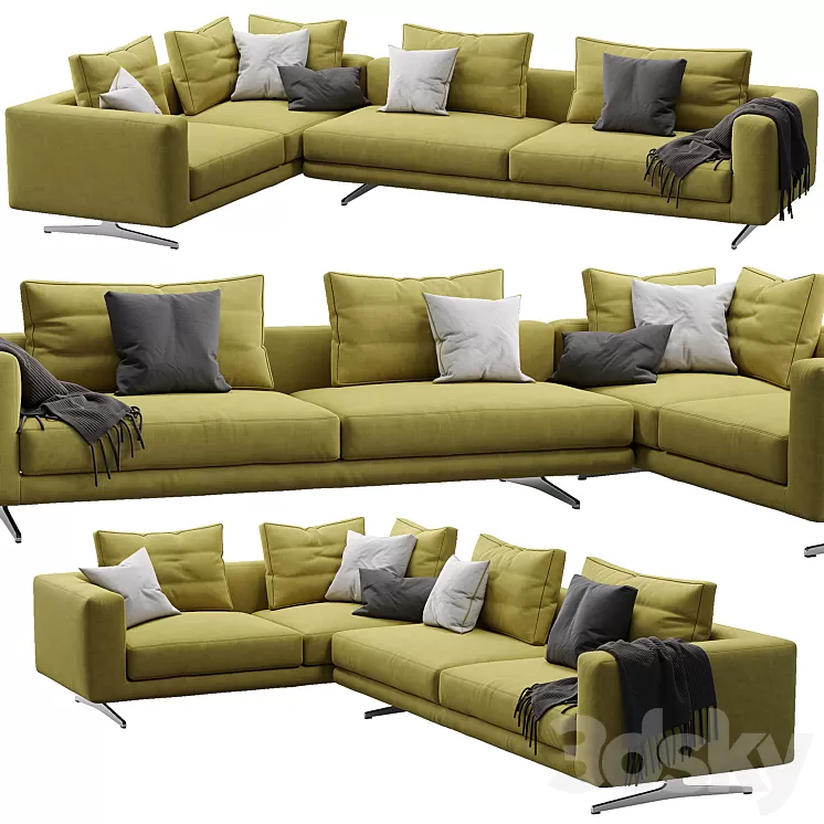 Flexform Sofa Campiello 3D Model Flexform Sofa Campiello 3D Model