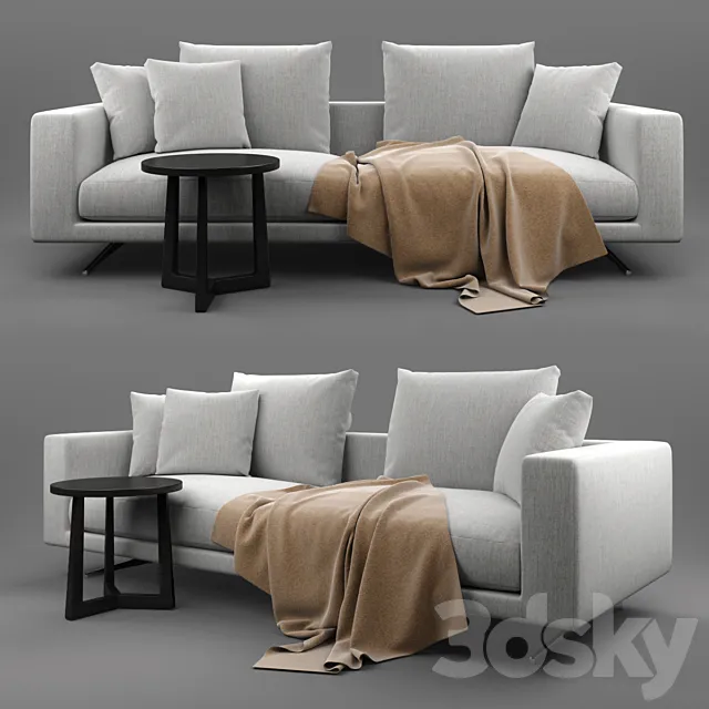 Flexform sofa CAMPIELLO 3DModel Flexform sofa CAMPIELLO 3DModel