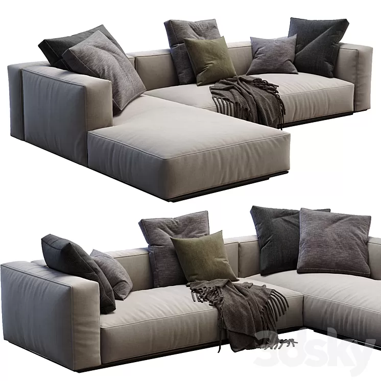 Flexform Sofa Grandemare 3D Model