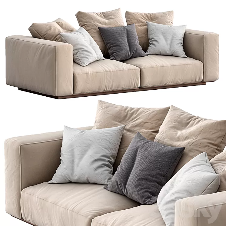Flexform Sofa GRANDEMARE 3D Model Flexform Sofa GRANDEMARE 3D Model