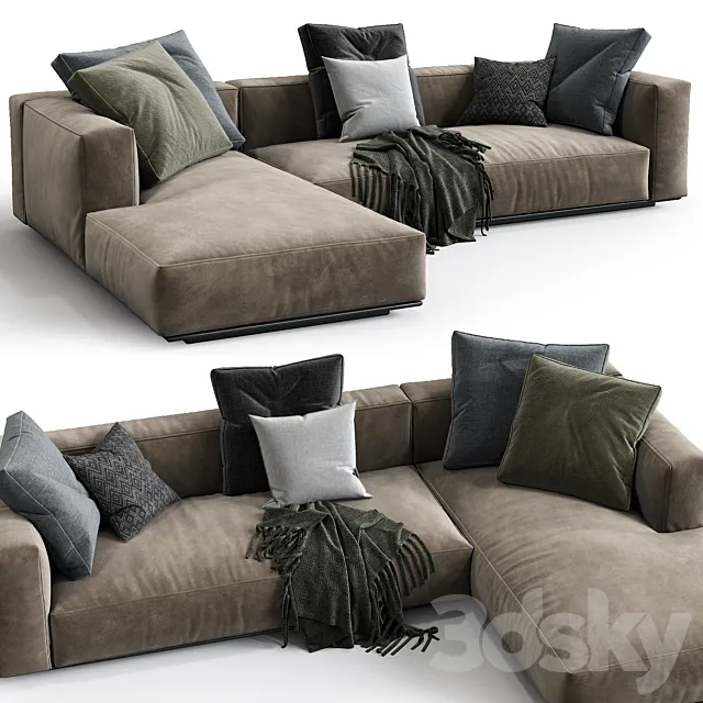 Flexform Sofa Grandemare 3D Model