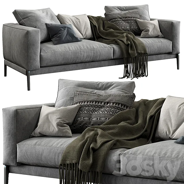 Flexform Sofa Romeo 3D Model Flexform Sofa Romeo 3D Model
