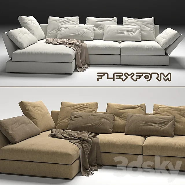 Flexform Sunny Sofa 3D Model Flexform Sunny Sofa 3D Model