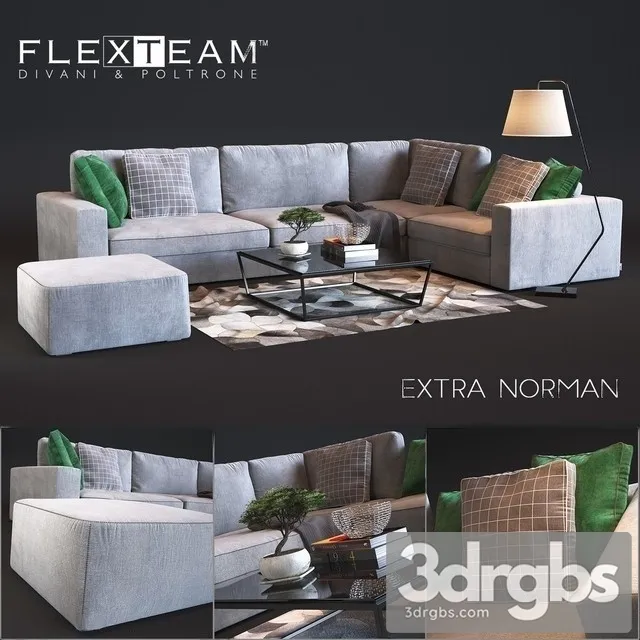 Flexteam Extra Norman Sofa 01 3D Model Download Flexteam Extra Norman Sofa 01 3D Model Download