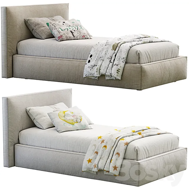 Flexteam Miller Single Bed 3D Model