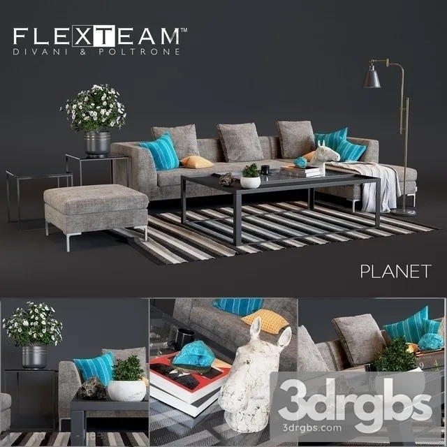 FlexTeam Planet Sofa 01 3D Model Download FlexTeam Planet Sofa 01 3D Model Download