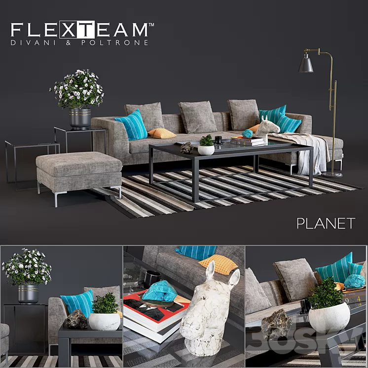 Flexteam Planet Sofa 3D Model