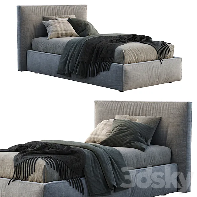 Flexteam Single Bed MILLER 3D Model Flexteam Single Bed MILLER 3D Model