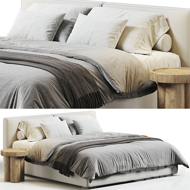 Flexteam Slim Bed 3D Model Flexteam Slim Bed 3D Model