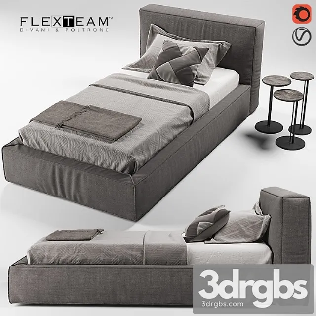 Flexteam Slim One Bed Single 3D Model Download Flexteam Slim One Bed Single 3D Model Download
