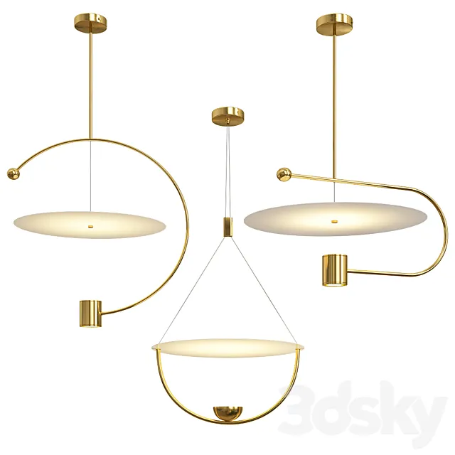 Float Geometric Led Chandelier 3D Model Float Geometric Led Chandelier 3D Model