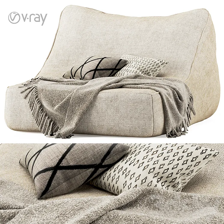 Float Paola Lenti \/ Pouf by Paola Lenti 3D Model Free Download