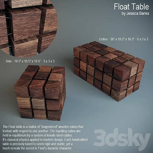 Float Table 3D Model Float Table 3D Model
