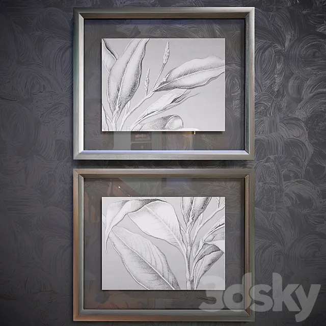 Floating Leaves pictures 3D Model Floating Leaves pictures 3D Model