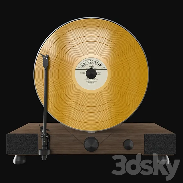 Floating Record Vertical Turntable 3DModel