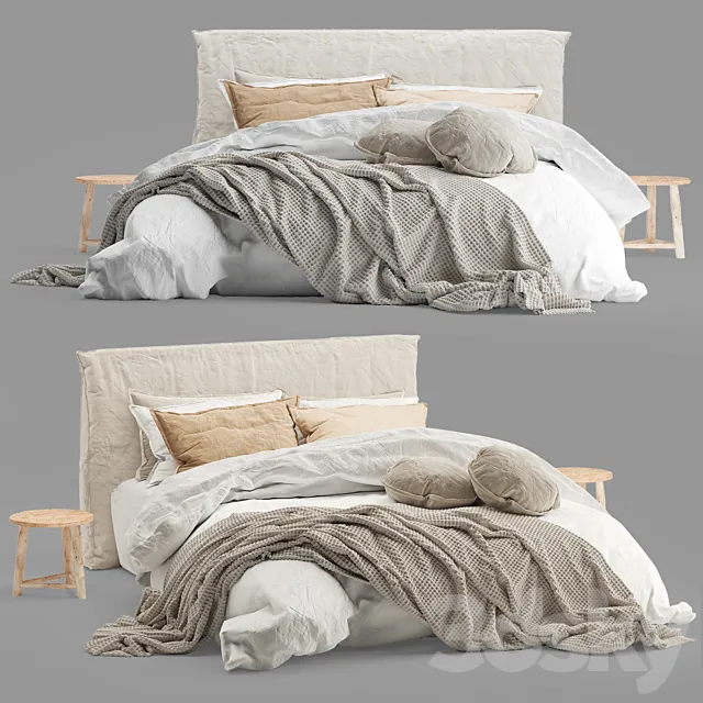 Flocca bed 3 3D Model Flocca bed 3 3D Model